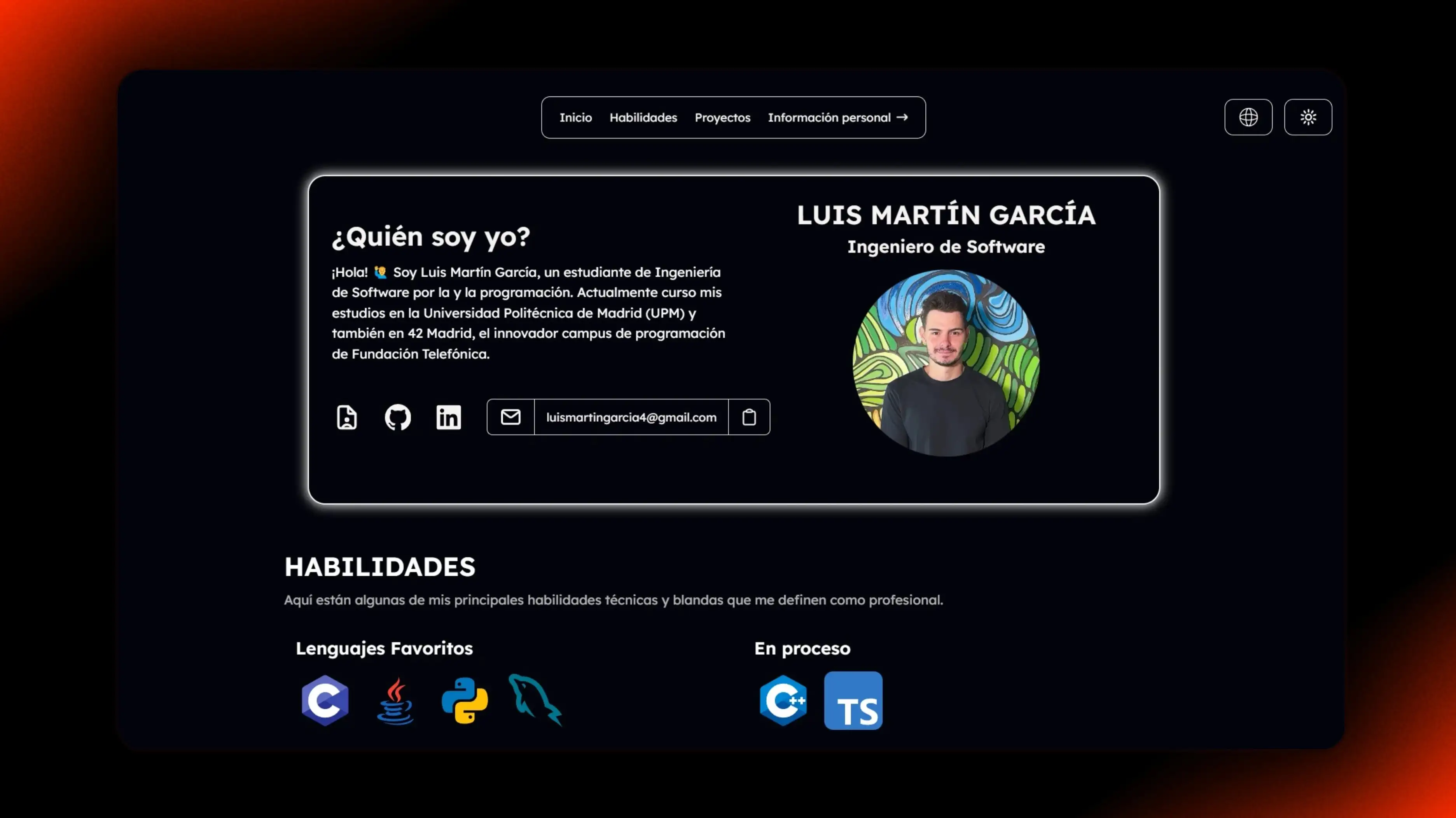 Imagen del proyecto Portfolio V2 (Actual)