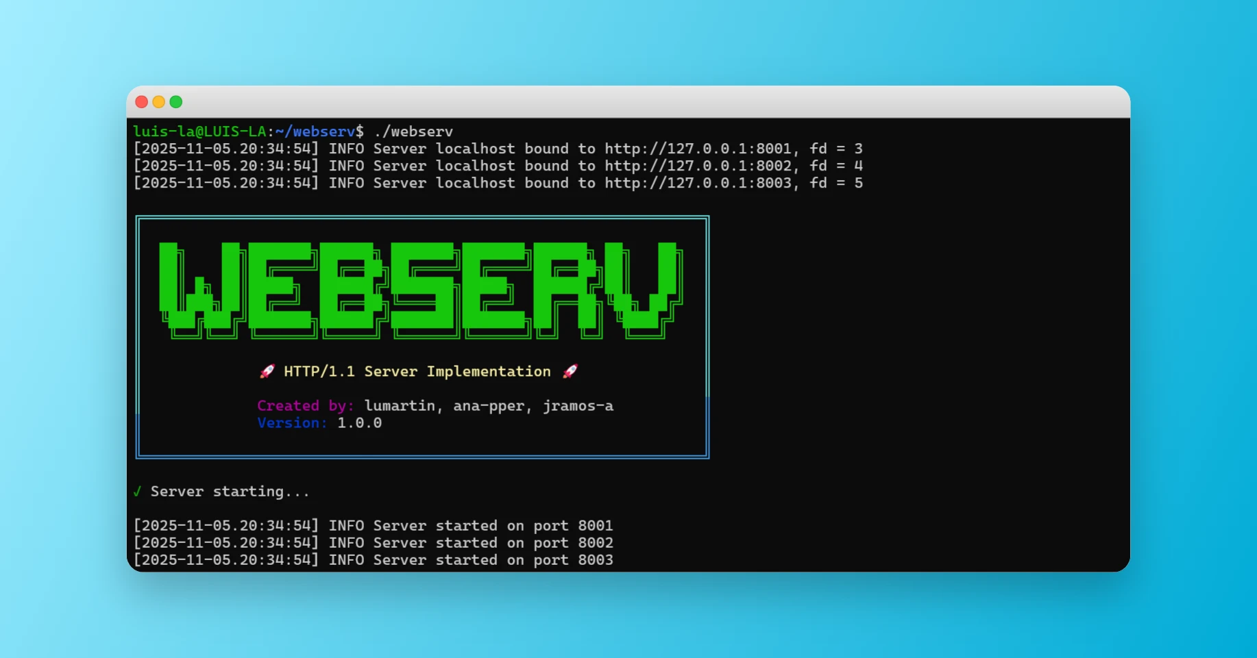 Imagen del proyecto WebServ
